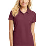 Port Authority Womens Core Classic Short Sleeve Polo Shirt - Burgundy