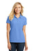 Port Authority L100 Womens Core Classic Short Sleeve Polo Shirt Carolina Blue Front