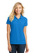 Port Authority L100 Womens Core Classic Short Sleeve Polo Shirt Coastal Blue Front