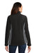 Port Authority L216 Womens Full Zip Fleece Jacket Black/Grey Back
