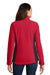Port Authority L216 Womens Full Zip Fleece Jacket Red/Black Back