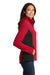 Port Authority L216 Womens Full Zip Fleece Jacket Red/Black Side