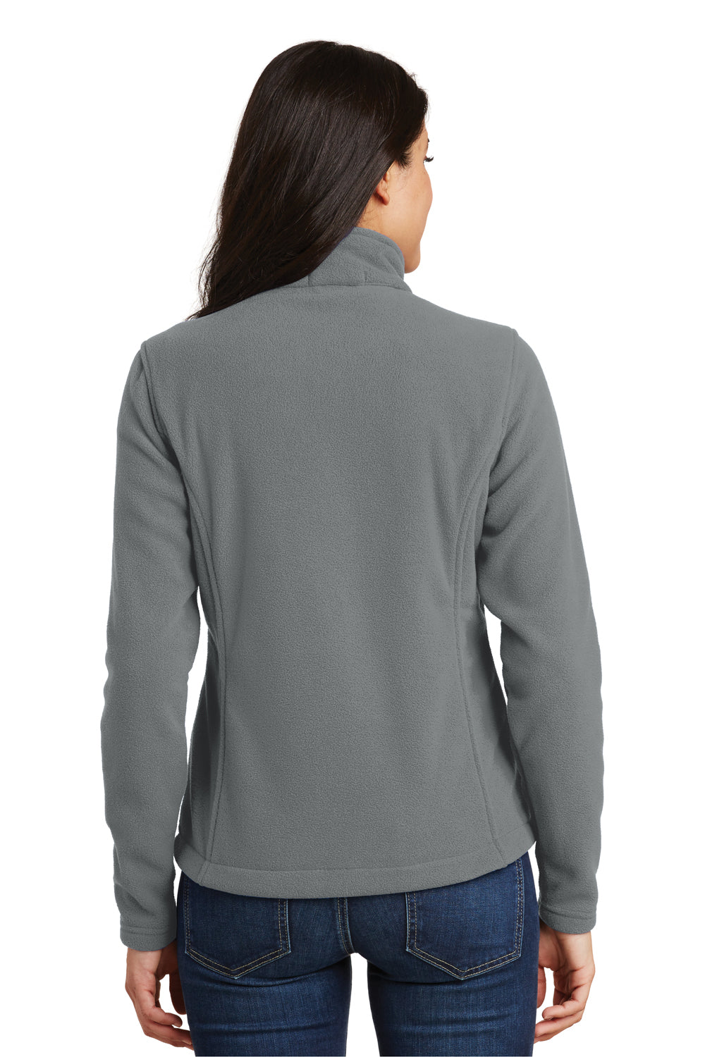 Port Authority L217 Womens Full Zip Fleece Jacket Smoke Grey Back