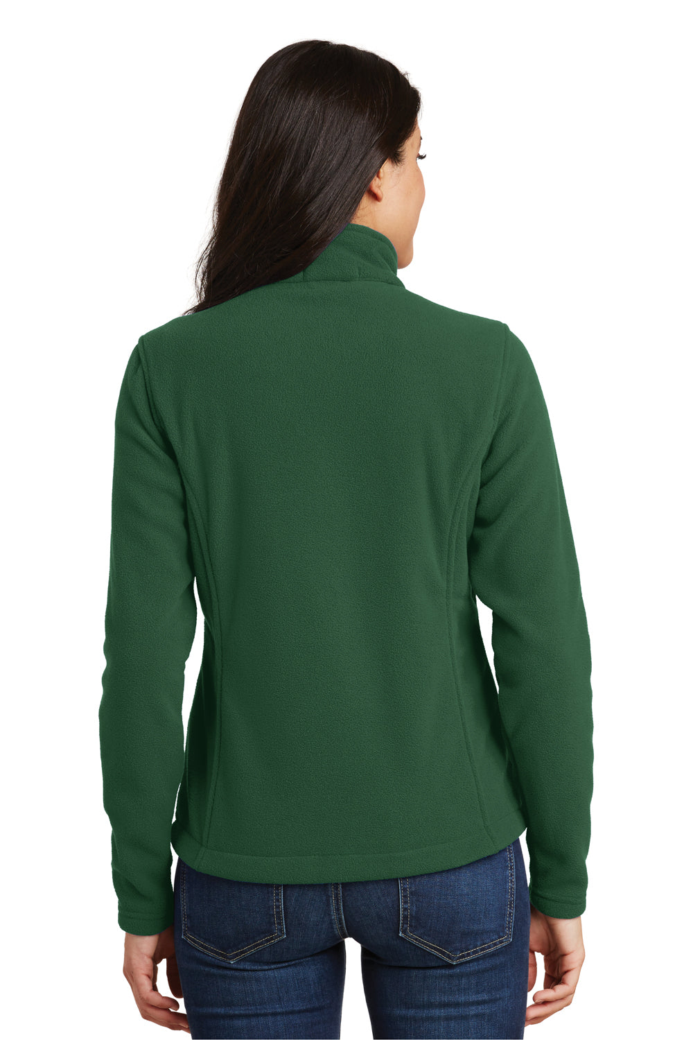 Port Authority L217 Womens Full Zip Fleece Jacket Forest Green Back
