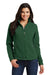 Port Authority L217 Womens Full Zip Fleece Jacket Forest Green Front