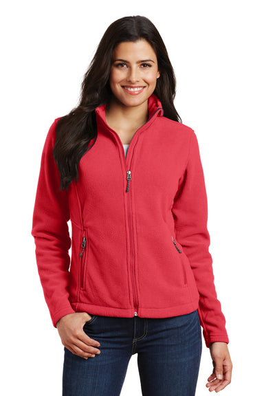 Port Authority L217 Womens Full Zip Fleece Jacket Hibiscus Pink Front