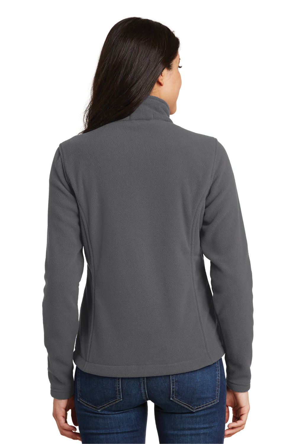 Port Authority L217 Womens Full Zip Fleece Jacket Iron Grey Back