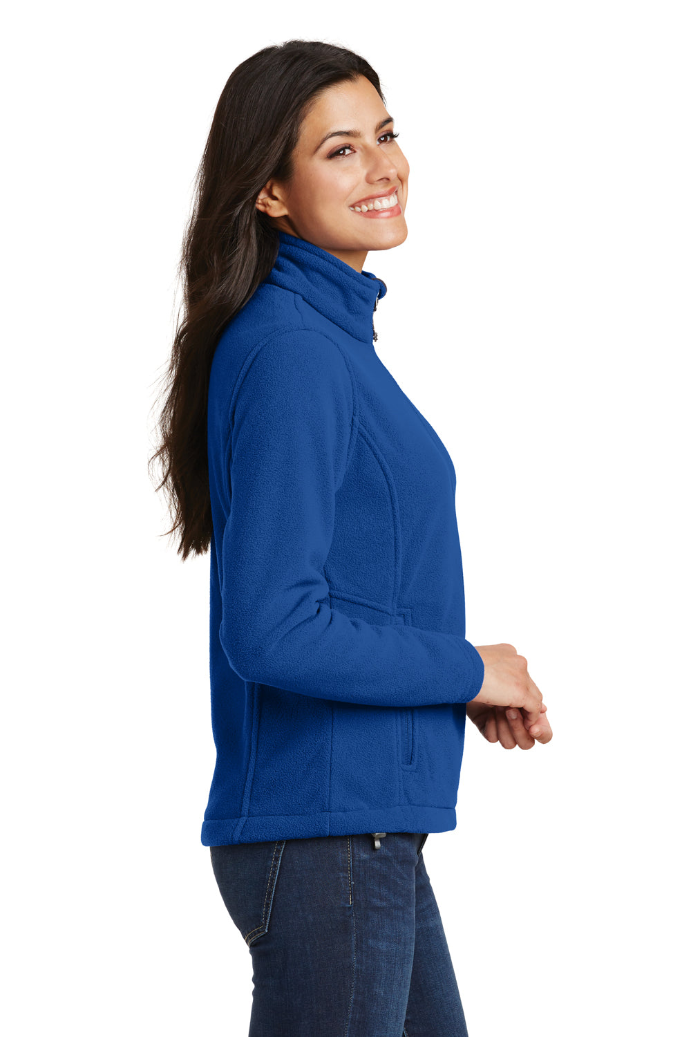 Port Authority L217 Womens Full Zip Fleece Jacket Royal Blue Side