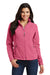 Port Authority L217 Womens Full Zip Fleece Jacket Pink Blossom Front