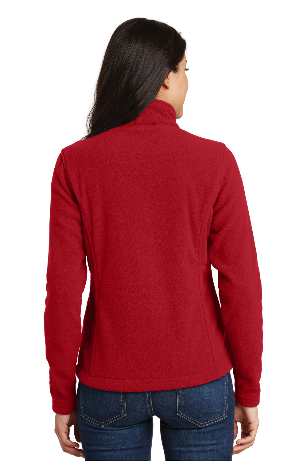 Port Authority L217 Womens Full Zip Fleece Jacket Red Back
