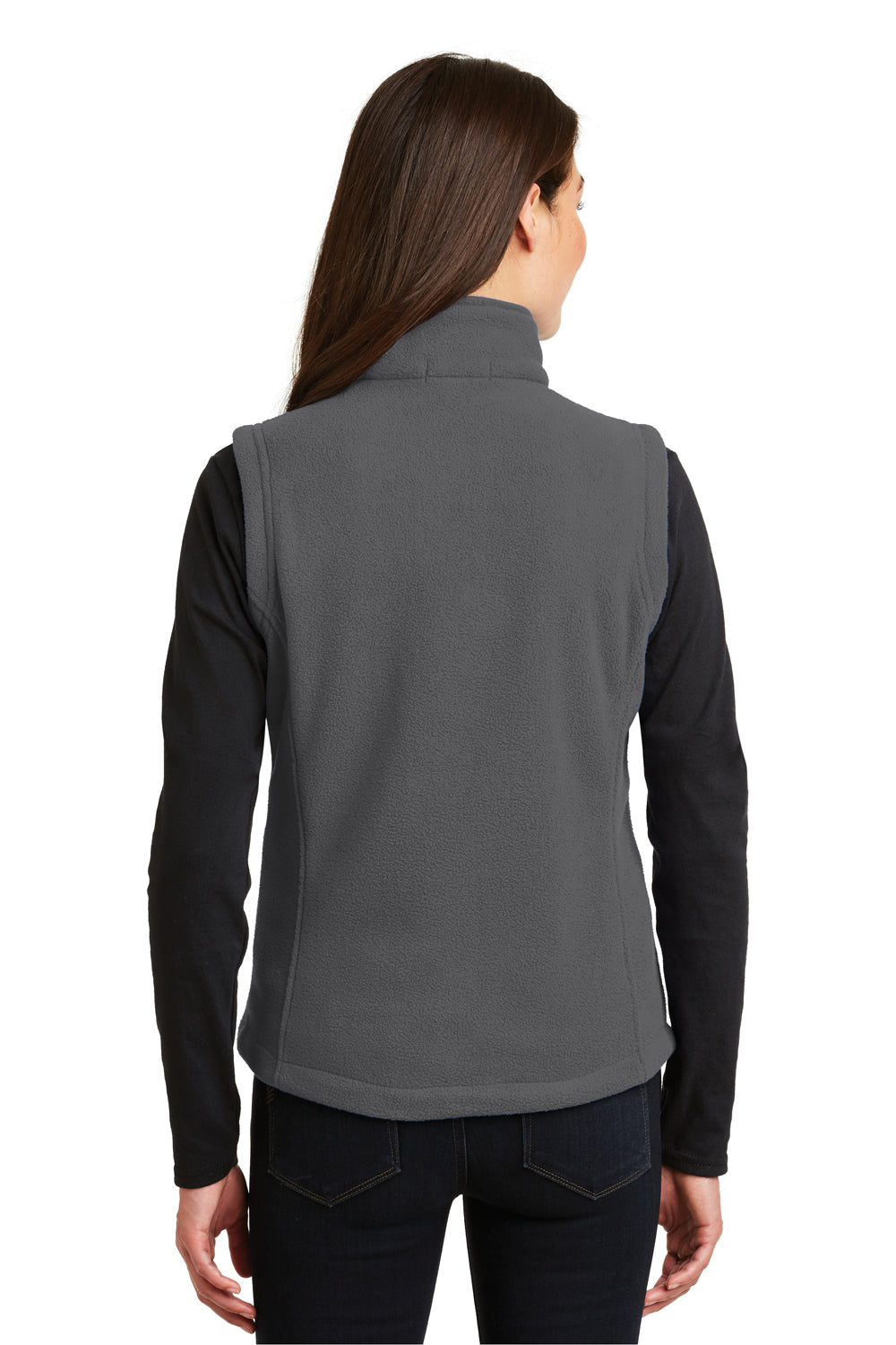 Port Authority L219 Womens Full Zip Fleece Vest Iron Grey Back