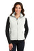 Port Authority L219 Womens Full Zip Fleece Vest White Front
