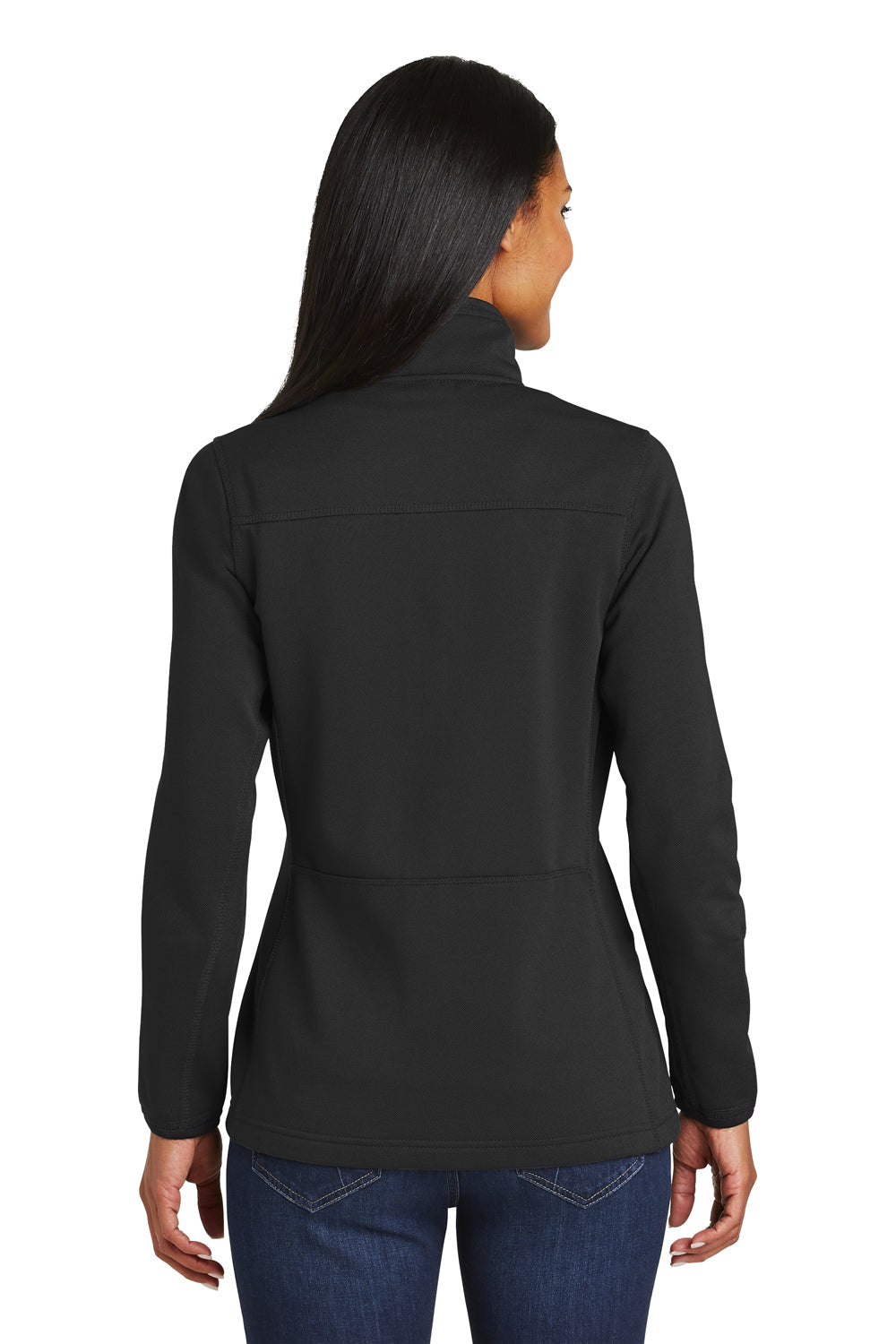 Port Authority L222 Womens Full Zip Fleece Jacket Black Back