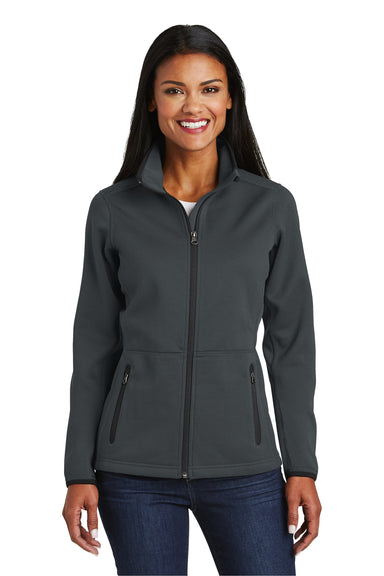 Port Authority L222 Womens Full Zip Fleece Jacket Graphite Grey Front