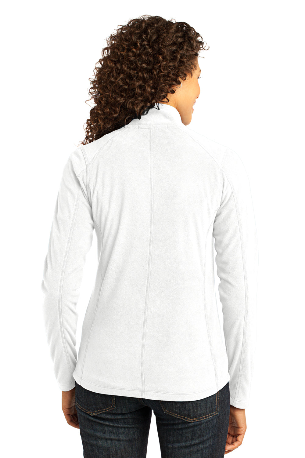 Port Authority L223 Womens Full Zip Microfleece Jacket White Back