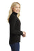 Port Authority L224 Womens Microfleece 1/4 Zip Sweatshirt Black Side