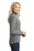 Port Authority L224 Womens Microfleece 1/4 Zip Sweatshirt Grey Side