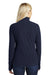 Port Authority L224 Womens Microfleece 1/4 Zip Sweatshirt Navy Blue Back