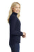 Port Authority L224 Womens Microfleece 1/4 Zip Sweatshirt Navy Blue Side
