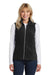 Port Authority L226 Womens Full Zip Microfleece Vest Black Front