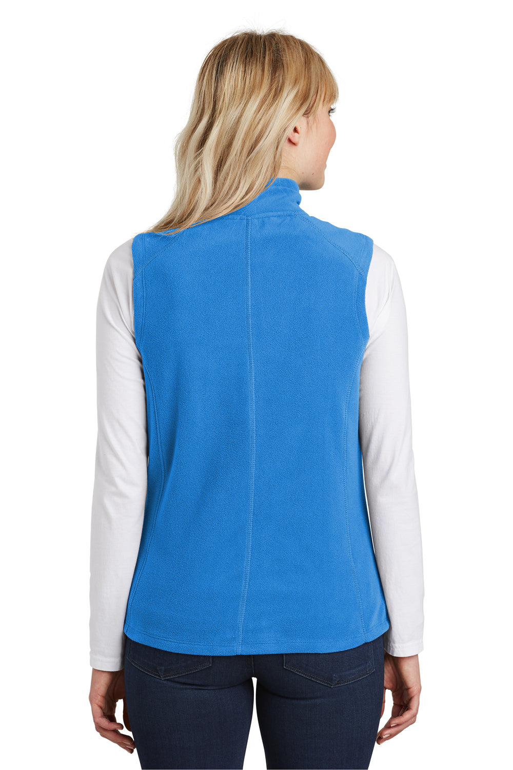 Port Authority L226 Womens Full Zip Microfleece Vest Royal Blue Back