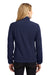 Port Authority L229 Womens Full Zip Fleece Jacket Navy Blue/Grey Back