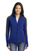 Port Authority L230 Womens Full Zip Microfleece Jacket Royal Blue/Grey Front