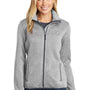 Port Authority Womens Full Zip Sweater Fleece Jacket - Heather Grey