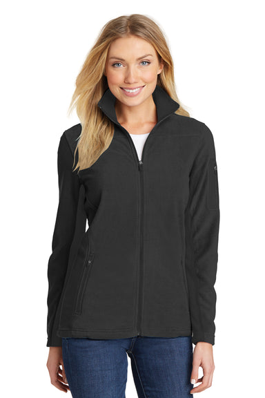 Port Authority L233 Womens Summit Full Zip Fleece Jacket Black Front