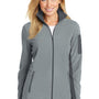 Port Authority Womens Summit Full Zip Fleece Jacket - Frost Grey/Magnet Grey