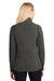 Port Authority L235 Womens Heather Microfleece Full Zip Sweatshirt Charcoal Black Back