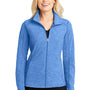 Port Authority Womens Pill Resistant Heather Microfleece Full Zip Sweatshirt - Heather Light Royal Blue