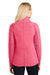 Port Authority L235 Womens Heather Microfleece Full Zip Sweatshirt Fuchsia Pink Back