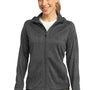 Sport-Tek Womens Tech Moisture Wicking Fleece Full Zip Hooded Sweatshirt Hoodie - Heather Graphite Grey