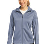 Sport-Tek Womens Tech Moisture Wicking Fleece Full Zip Hooded Sweatshirt Hoodie - Heather Grey