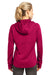Sport-Tek L248 Womens Tech Moisture Wicking Fleece Full Zip Hooded Sweatshirt Hoodie Fuchsia Pink Back