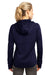 Sport-Tek L248 Womens Tech Moisture Wicking Fleece Full Zip Hooded Sweatshirt Hoodie Navy Blue Back