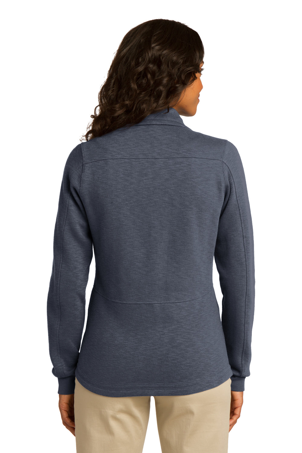 Port Authority L293 Womens Full Zip Fleece Jacket Slate Grey Back