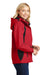 Port Authority L304 Womens All Season II Waterproof Full Zip Hooded Jacket Red/Black Side