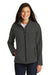 Port Authority L317 Womens Core Wind & Water Resistant Full Zip Jacket Heather Charcoal Grey Front