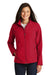Port Authority L317 Womens Core Wind & Water Resistant Full Zip Jacket Red Front