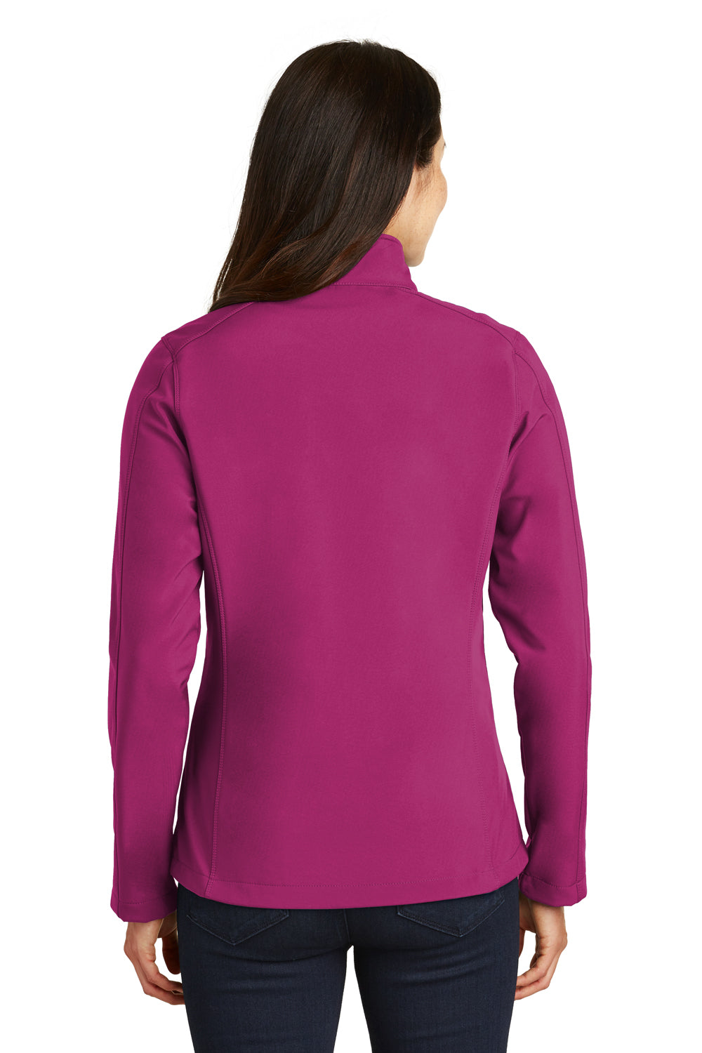 Port Authority L317 Womens Core Wind & Water Resistant Full Zip Jacket Berry Purple Back