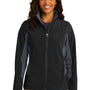 Port Authority Womens Core Wind & Water Resistant Full Zip Jacket - Black/Battleship Grey