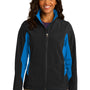 Port Authority Womens Core Wind & Water Resistant Full Zip Jacket - Black/Imperial Blue
