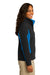 Port Authority L318 Womens Core Wind & Water Resistant Full Zip Jacket Black/Royal Blue Side