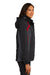 Port Authority L321 Womens 3-in-1 Wind & Water Resistant Full Zip Hooded Jacket Black/Grey/Red Side