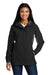Port Authority L322 Womens Cascade Waterproof Full Zip Hooded Jacket Black/Grey Front