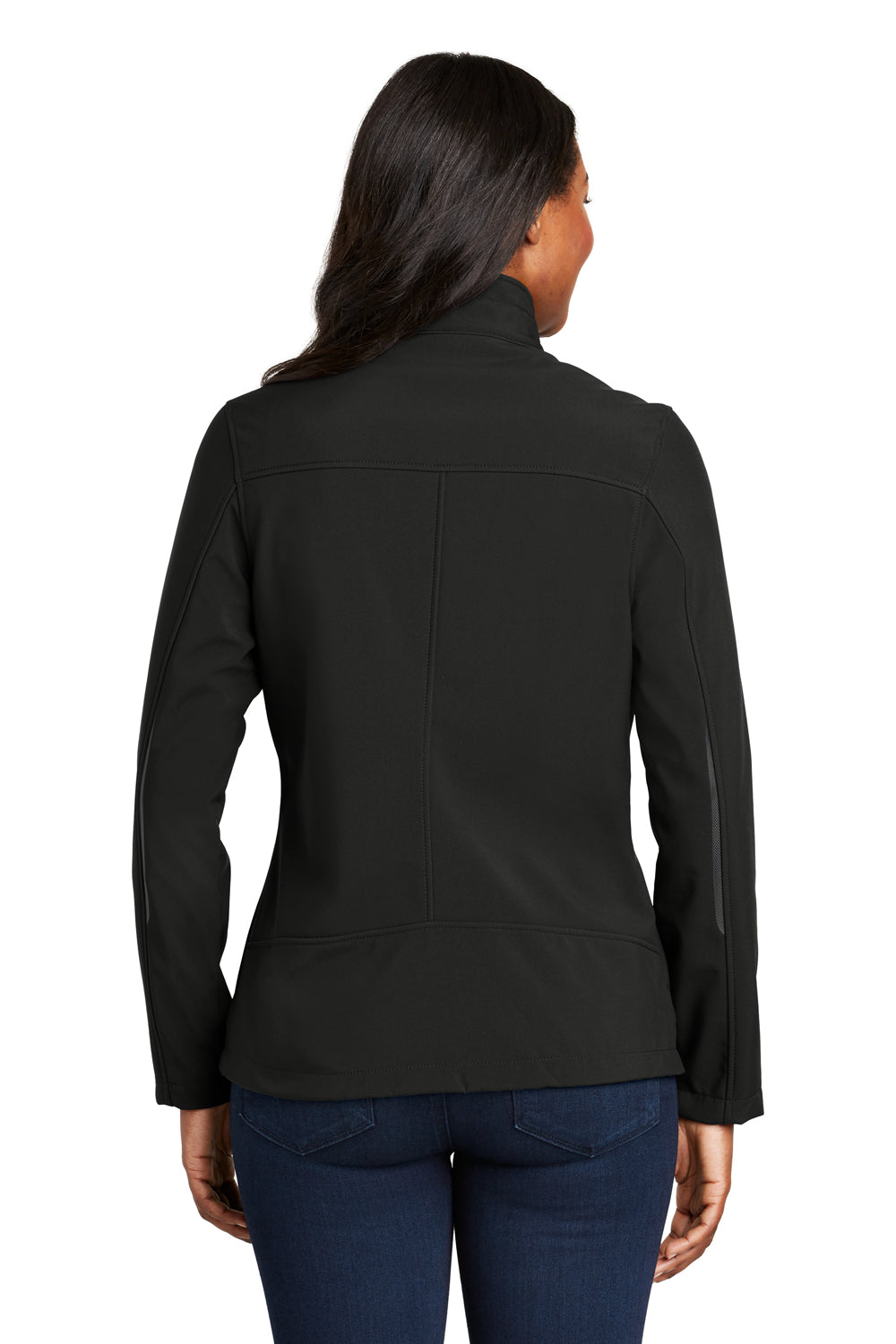Port Authority L324 Womens Welded Wind & Water Resistant Full Zip Jacket Black Back