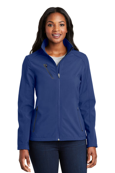 Port Authority L324 Womens Welded Wind & Water Resistant Full Zip Jacket Royal Blue Front