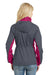 Port Authority L330 Womens Core Wind & Water Resistant Full Zip Jacket Battleship Grey/Rose Pink Back